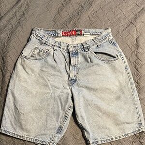 Loose Light Blue Denim Jean Shorts